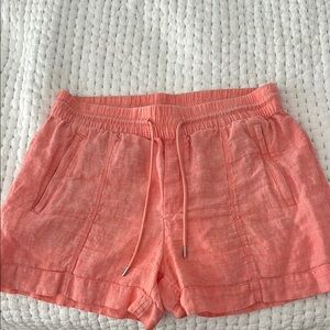 Athleta Cabo High Waist pull on linen Shorts
